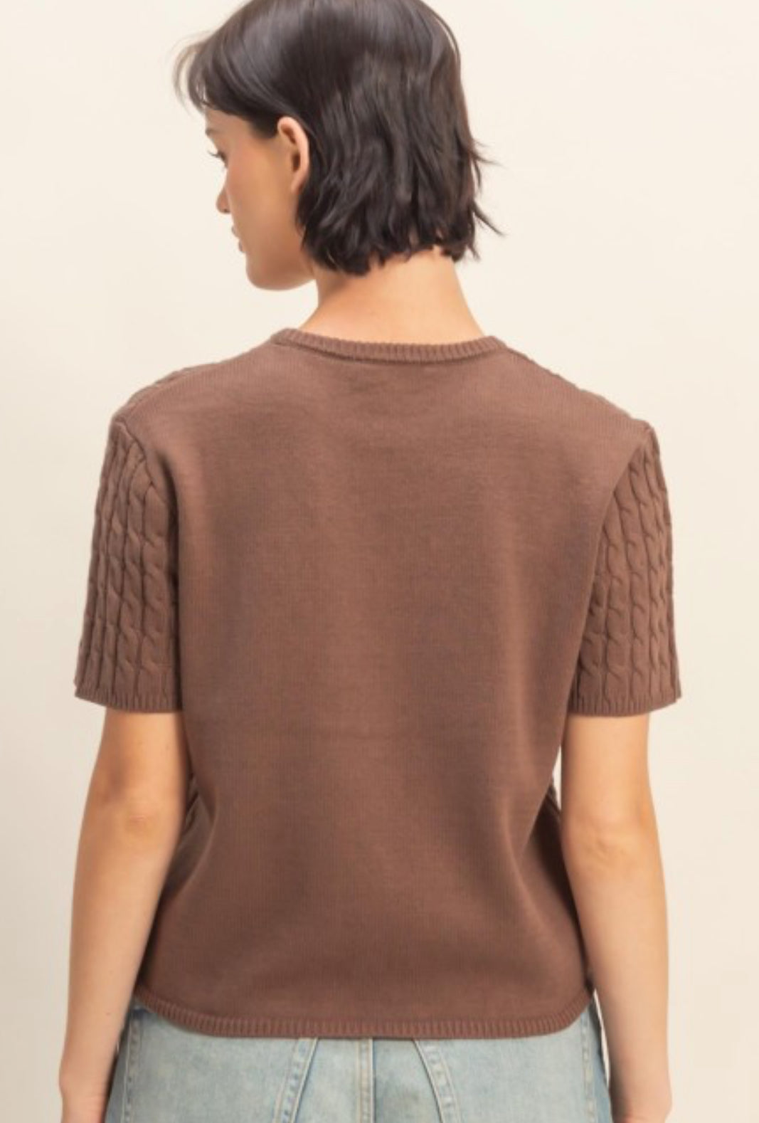 "Chestnut Gathering" sweater top