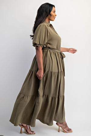 “Glow Differently” (Olive)plus dress