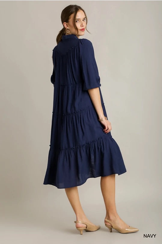 "Simplifying Sundays" (navy) dress