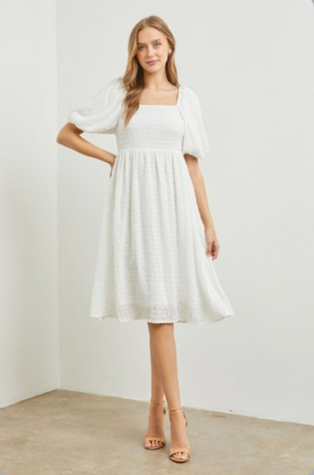 "Save The Date" (white) dress