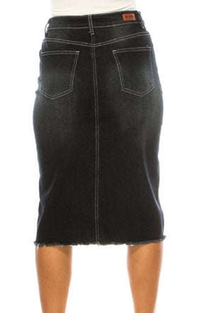 "Dark Wash Button Front" Be-Girl skirt