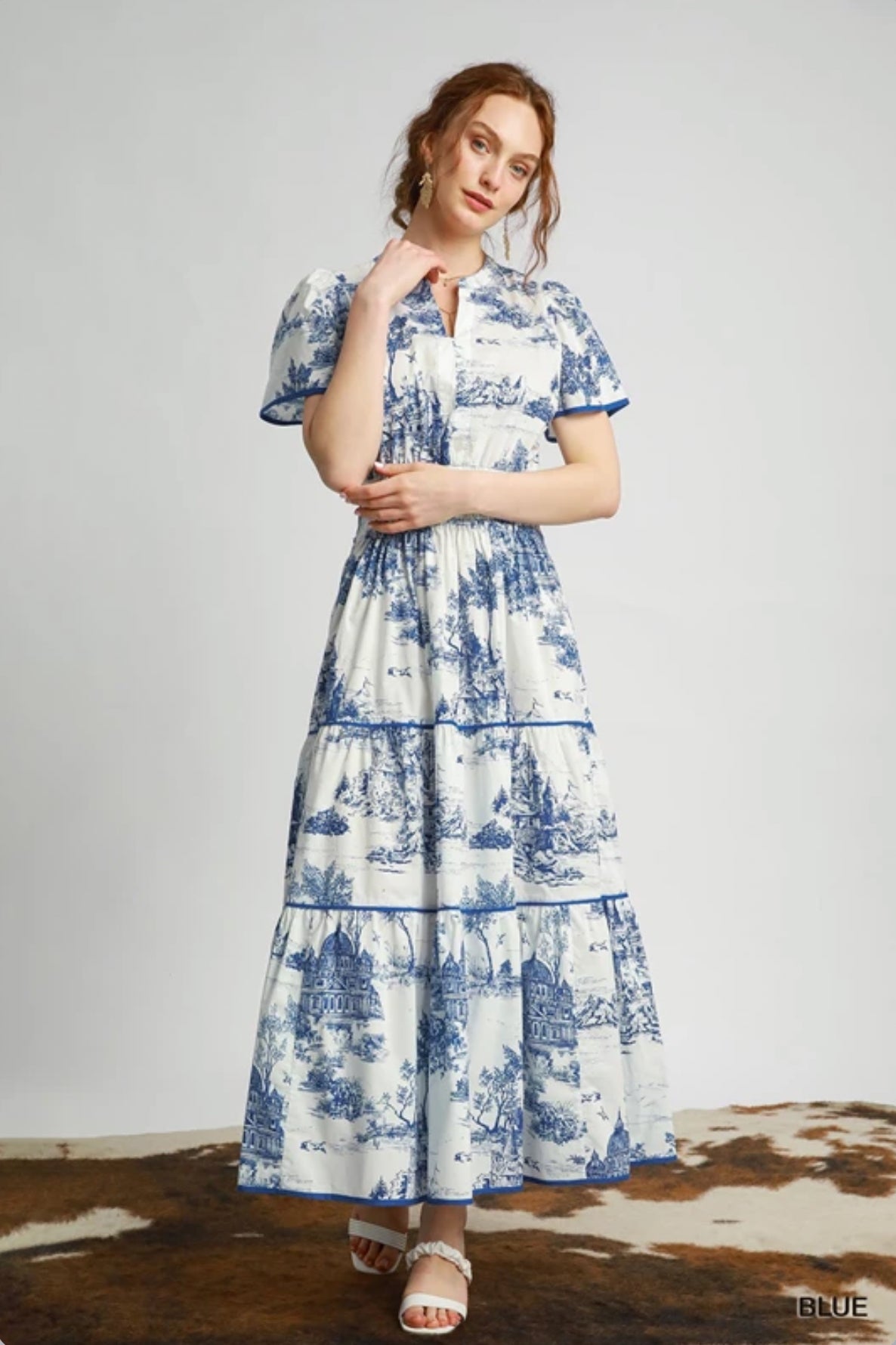 "Roaming through Italy"(blue) Dress