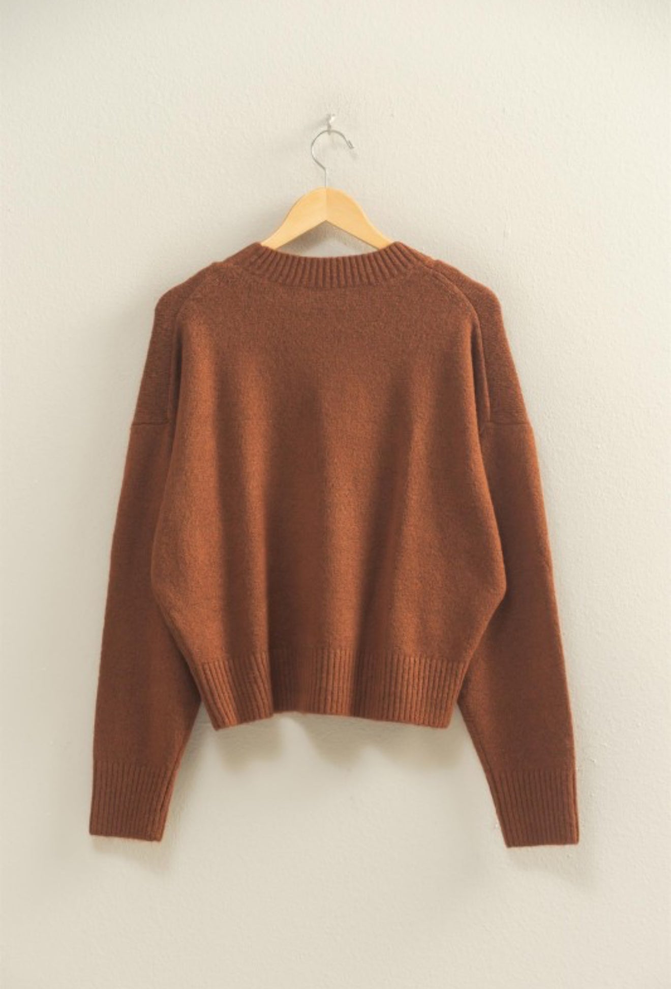 "Autumn Charm" (chestnut) sweater