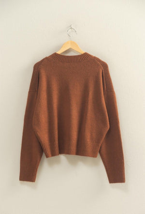 "Autumn Charm" (chestnut) sweater