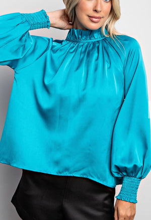 "Casual Sophistication" (blue) top