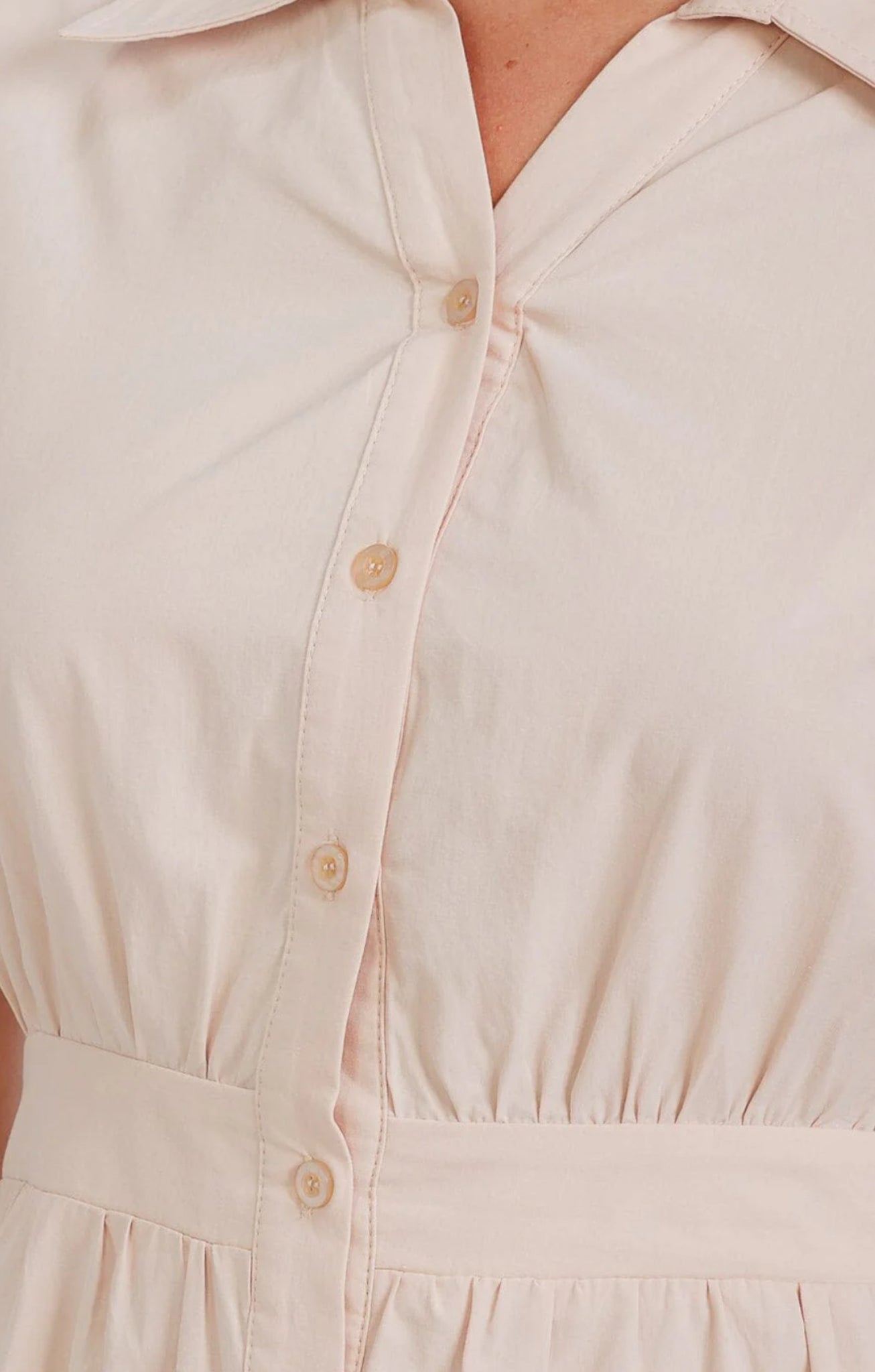 "Sunday's In June" (beige) dress