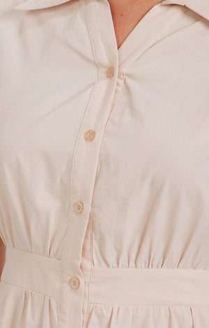 "Sunday's In June" (beige) dress