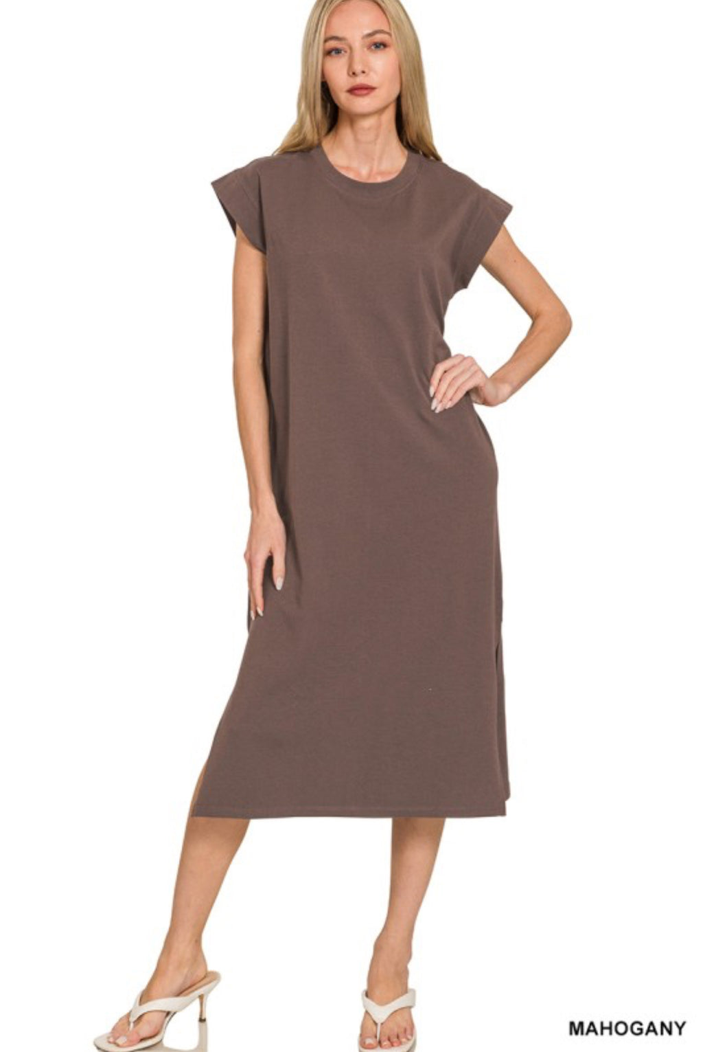 "Easy Like Sunday Morning" (mahogany) reg & plus dress