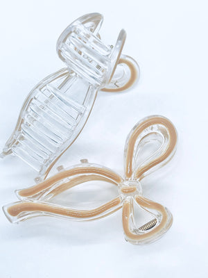 “Bow Era” (brown/clear)  claw clip collection
