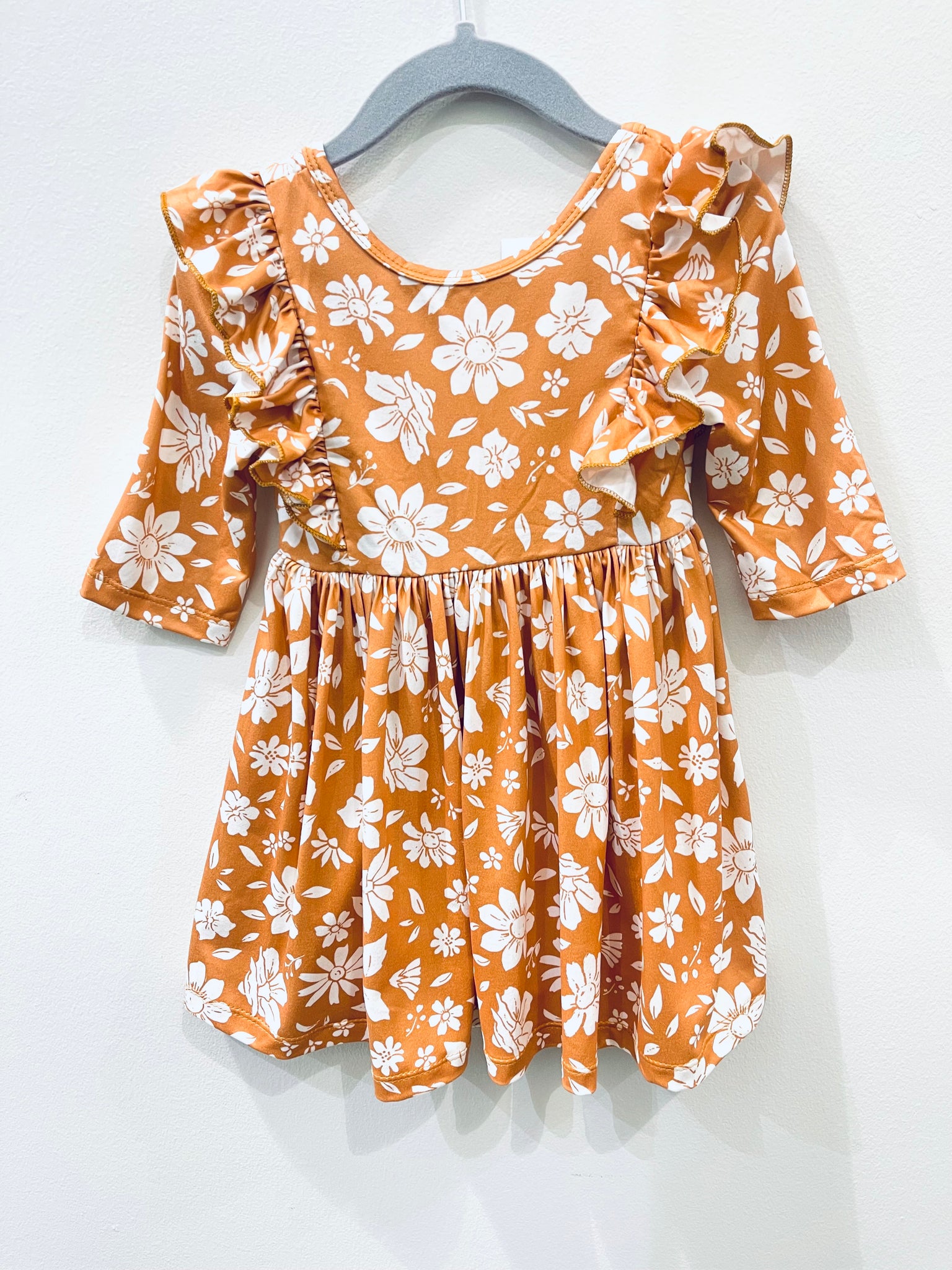 "Golden Blooms" girls dress