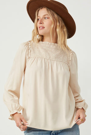 "Down To Earth" (tan) top