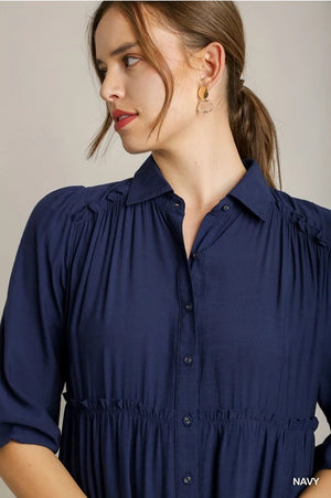 "Simplifying Sundays" (navy) dress