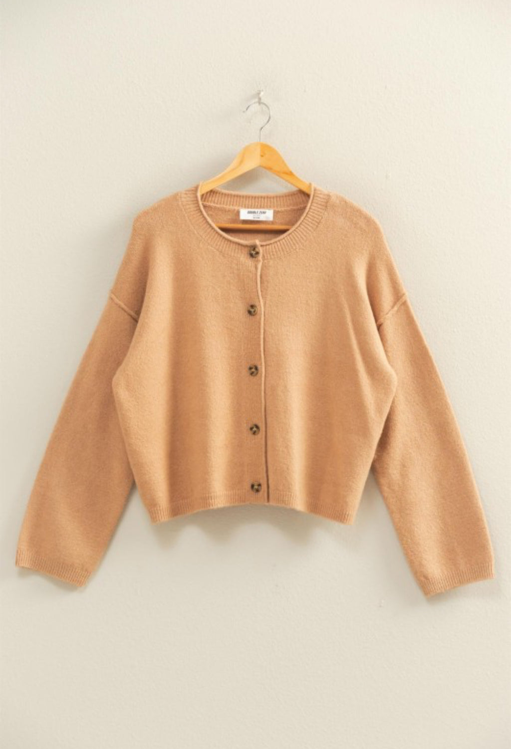 "Soft Whisper" (dark taupe) cardigan