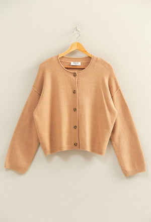 "Soft Whisper" (dark taupe) cardigan