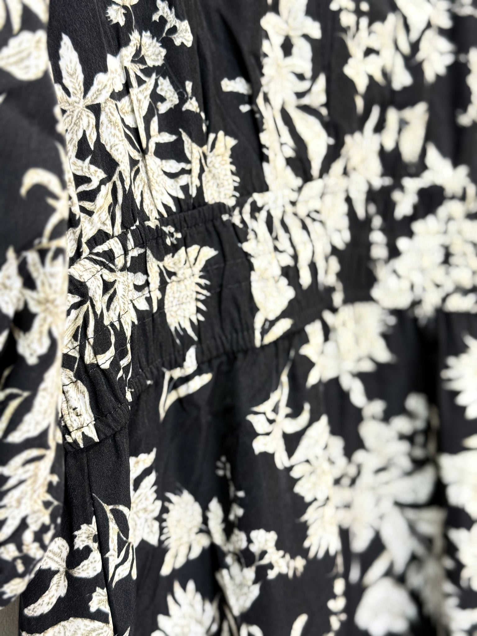 "Floral Reverie" (black) reg & plus dress