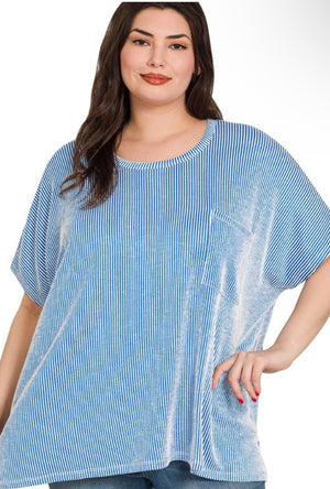 "Make Waves Not Ripples" (ocean blue) plus top