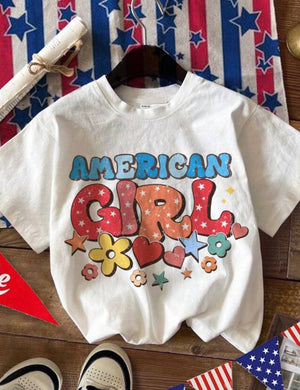 "American Girl" kid's graphic t-shirt