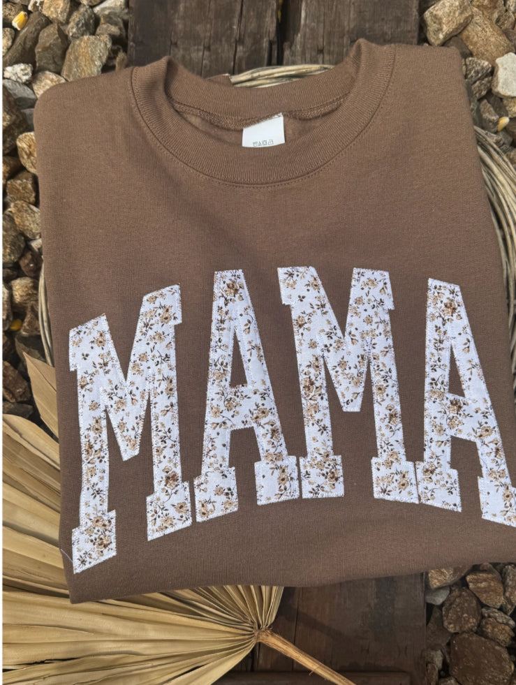 “Flowers for Mama” (espresso) mother t-shirt