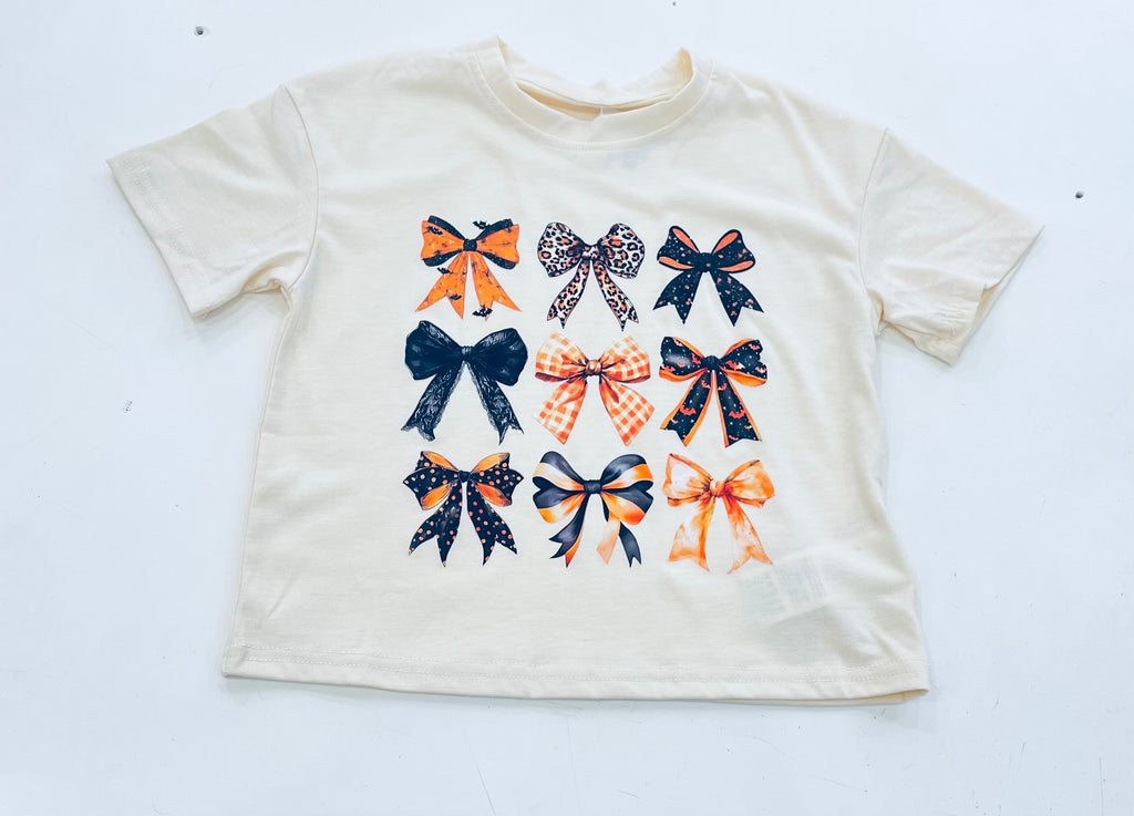 "Spooky Bows" Little Girls Tee