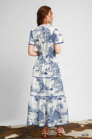 "Roaming through Italy"(blue) Dress