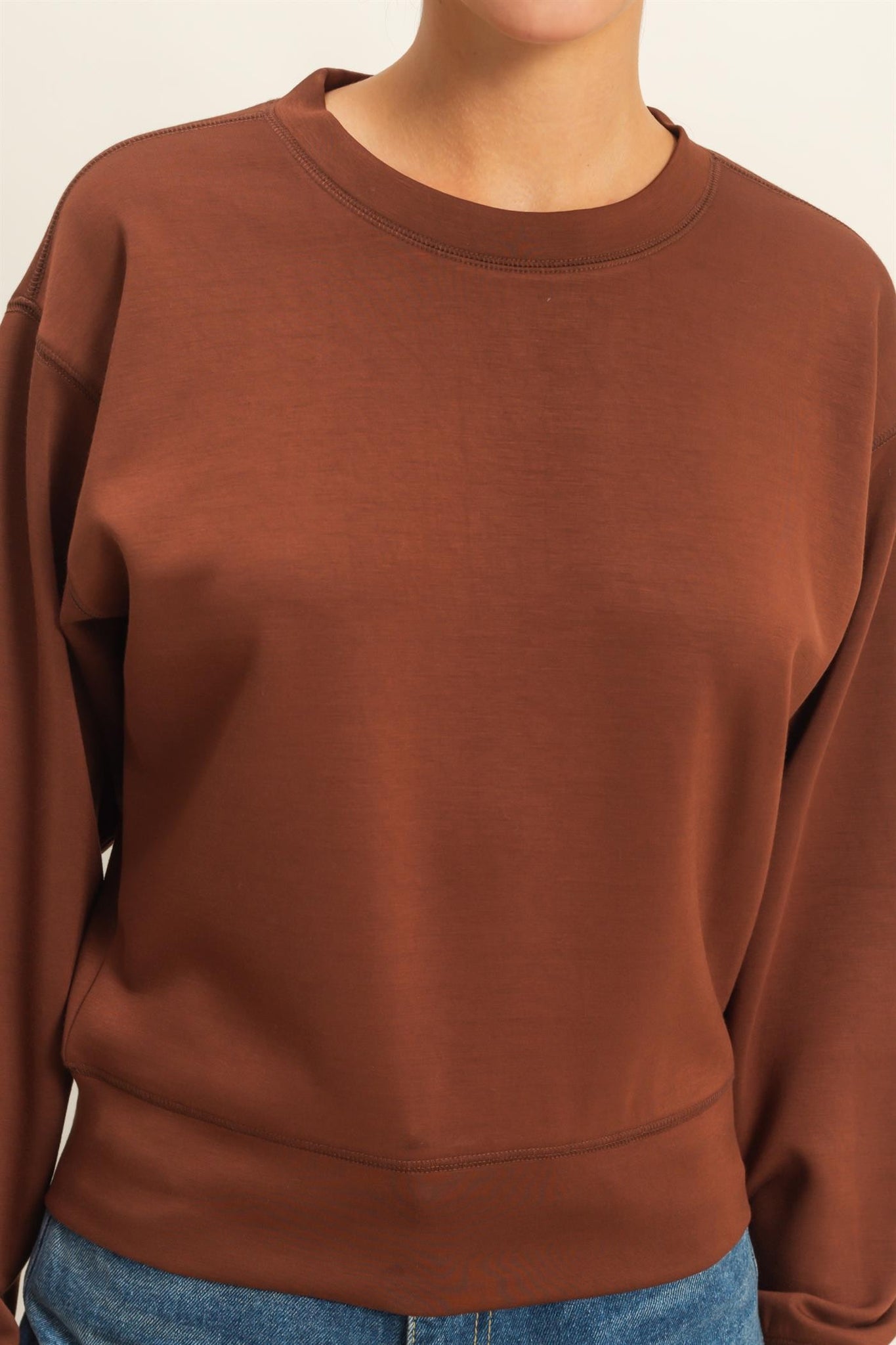 "Snowbound Crew" (coco) sweater