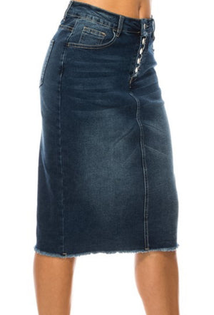 “Indigo Distress” Be-Girl skirt