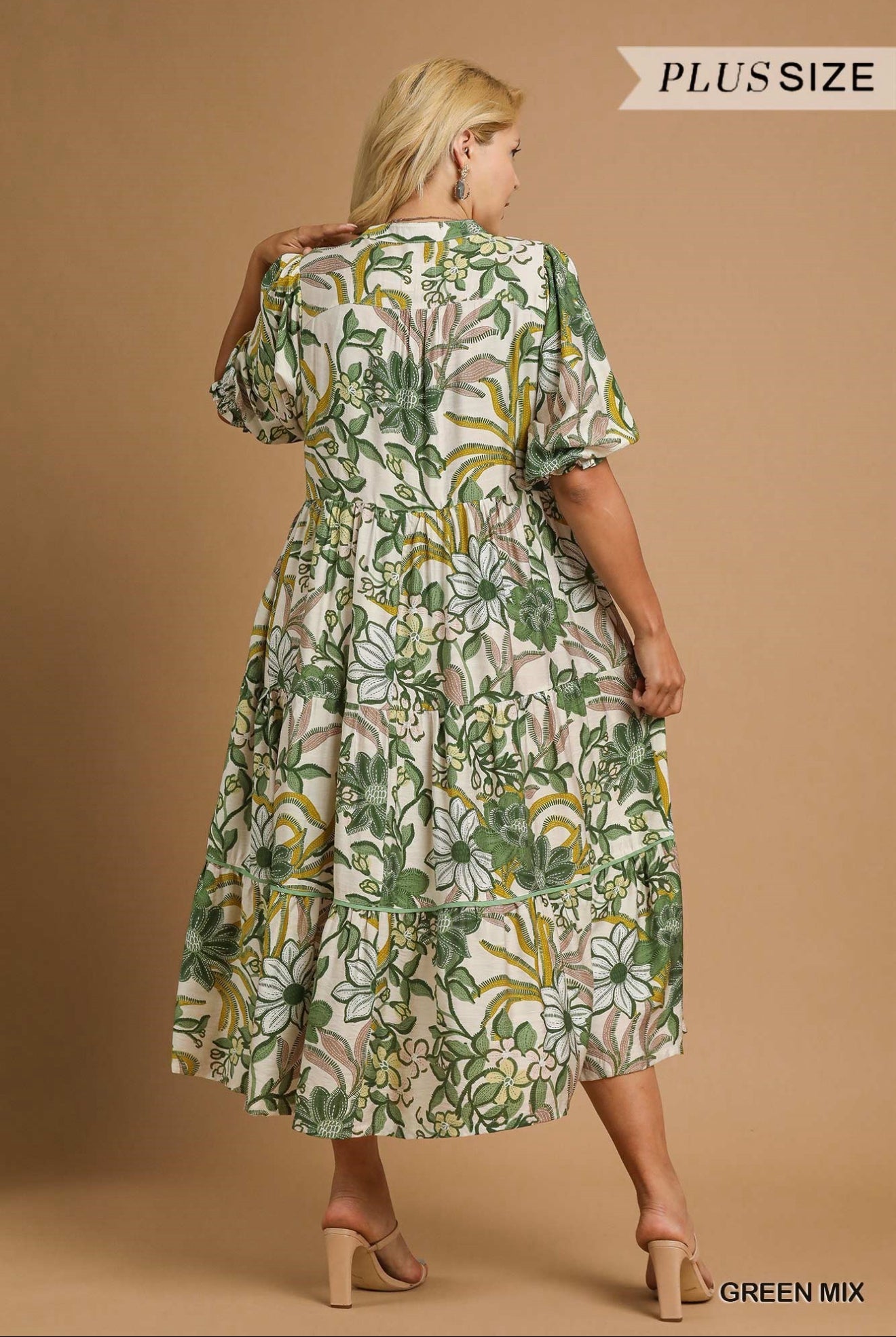 "Botanical Belle" (green) dress