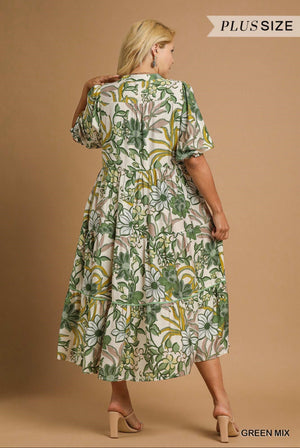 "Botanical Belle" (green) dress