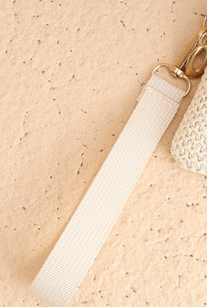 "Sugar Beach" (ivory) wristlet wallet bag