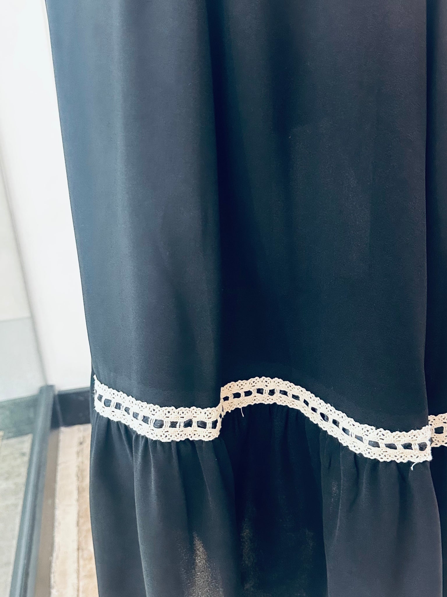 "Trimmed In Lace and Ribbons" (black) skirt