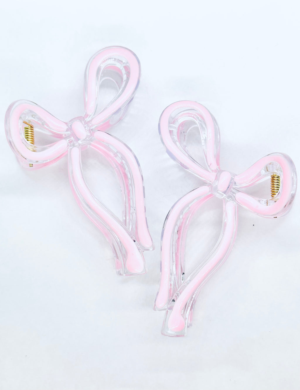 “Bow Era”(pink/clear)  claw clip