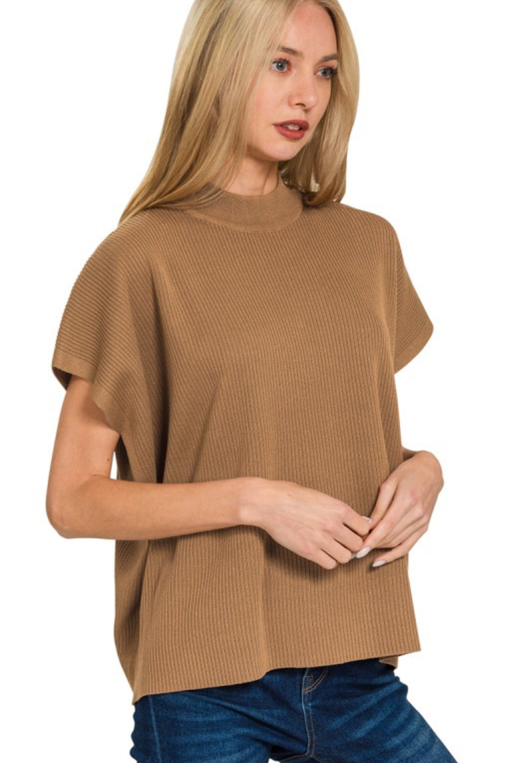 “Simply Me” (deep camel) top