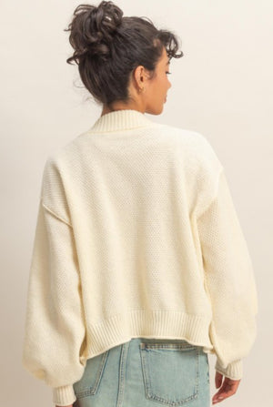 "Layered Seasons" (ivory) cardigan