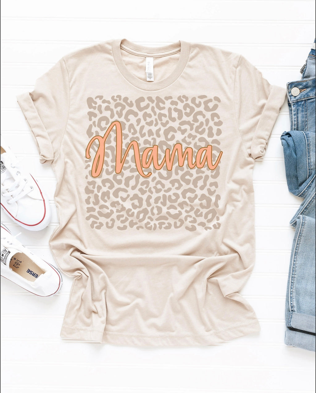 "Mama Leopard" Bella Canvas t-shirt