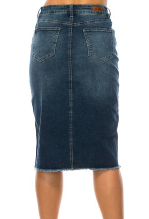 “Indigo Distress” Be-Girl skirt