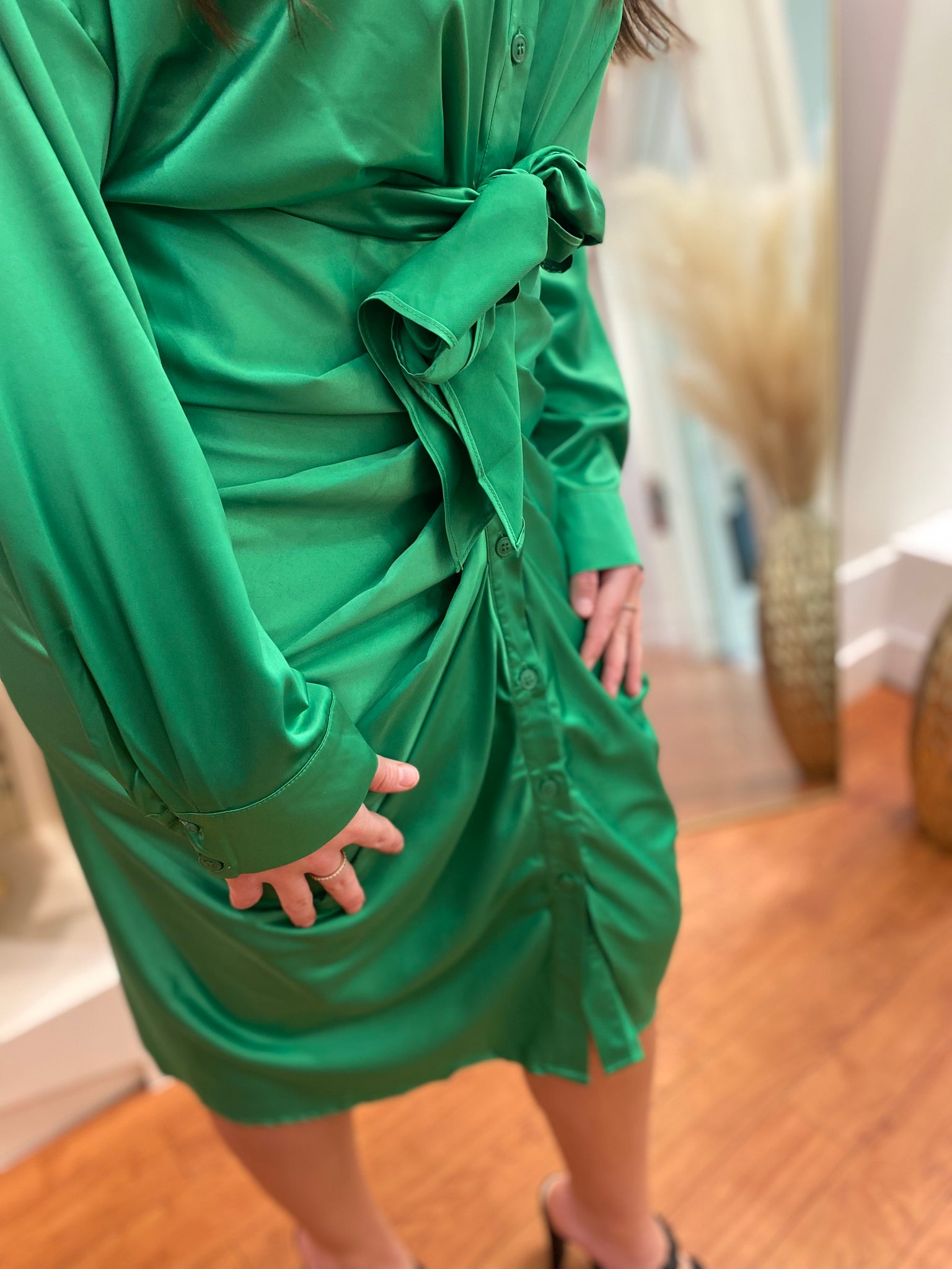 "She Is The Moment" (green) dress