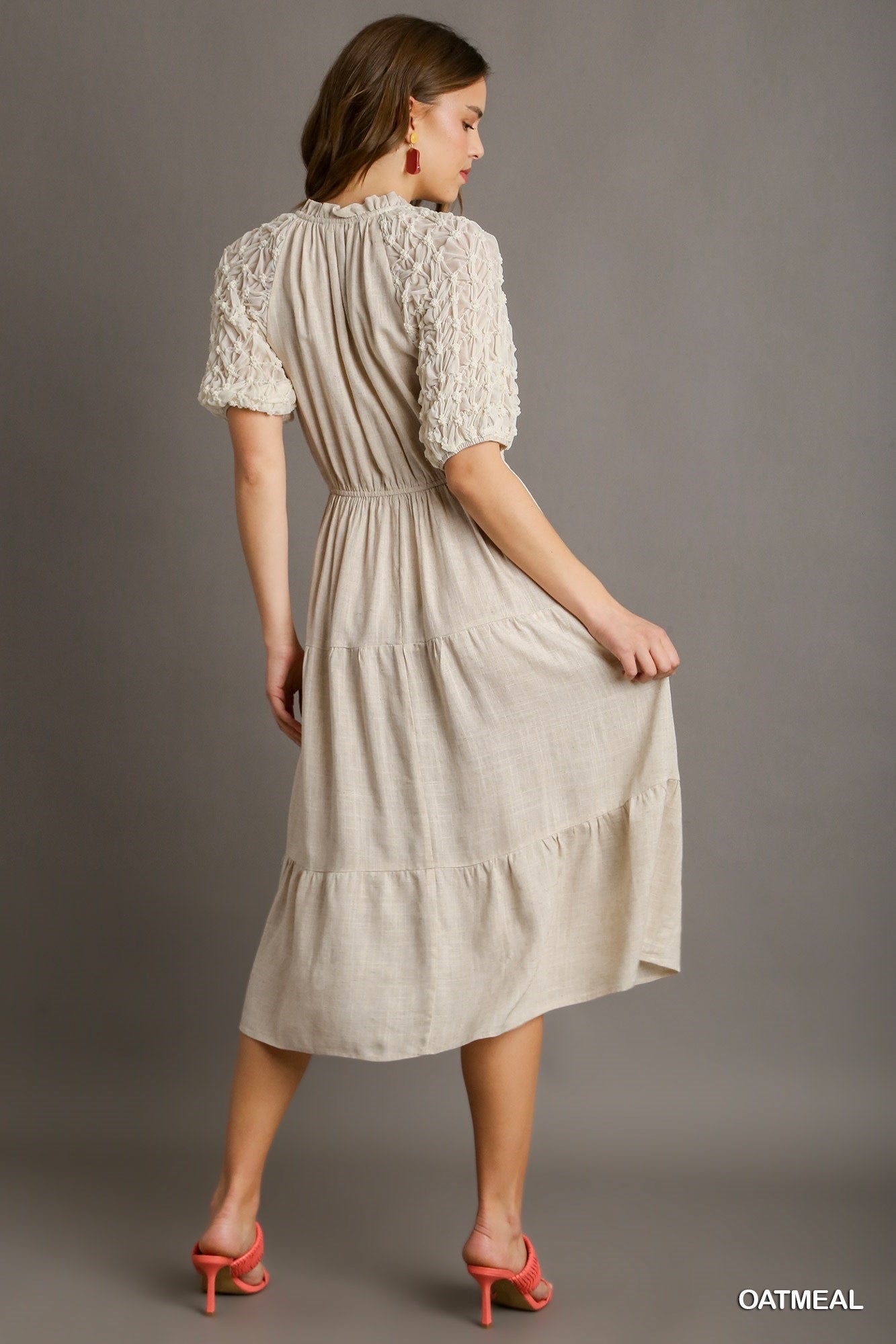 “Off The Coast Brunch” linen dress