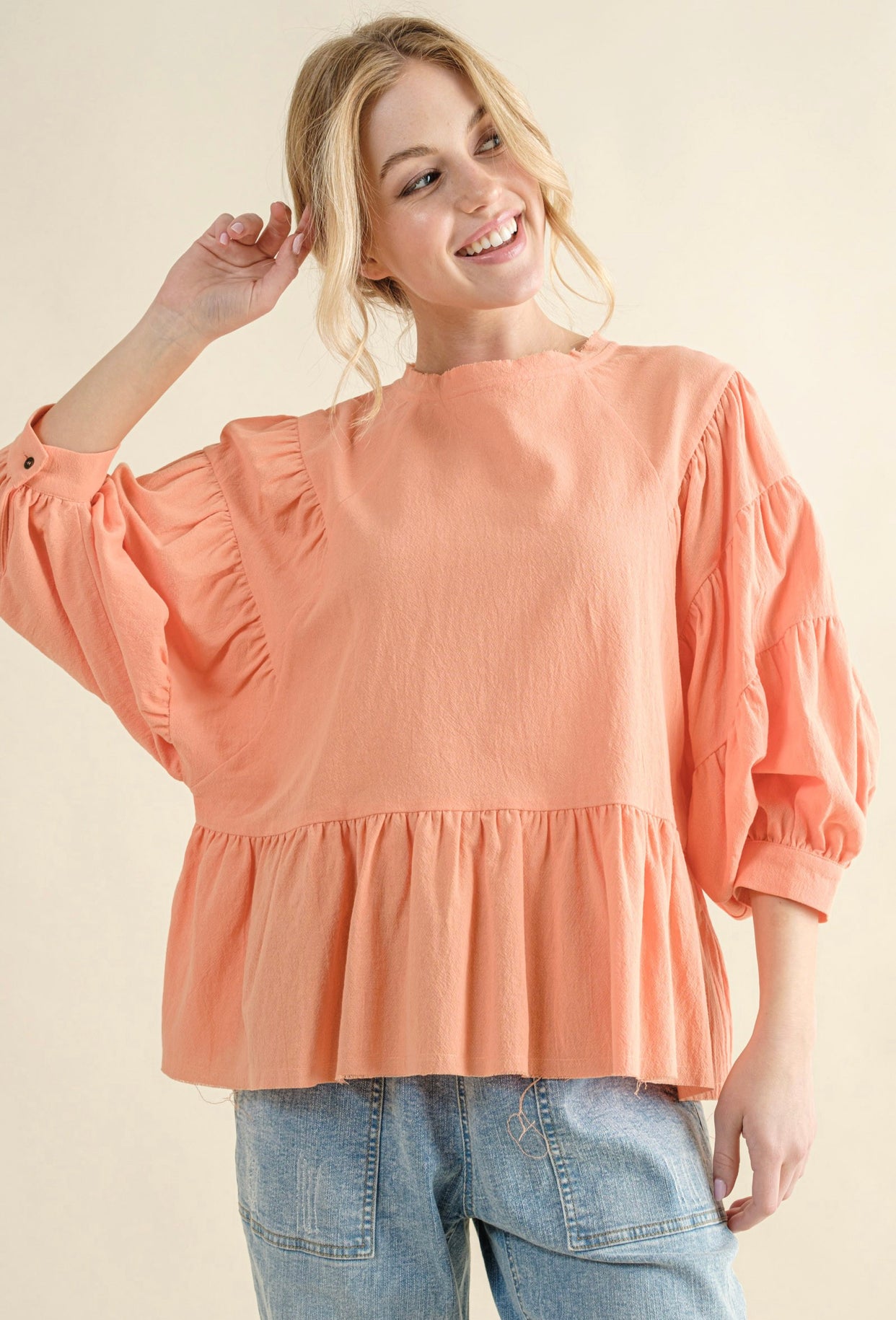 "Influenced By Summer" (orange) top