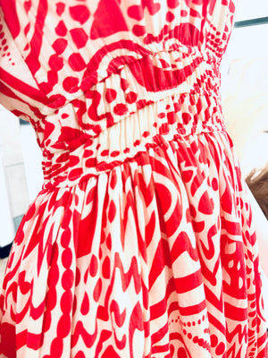 "Free To Thrive" (red) dress