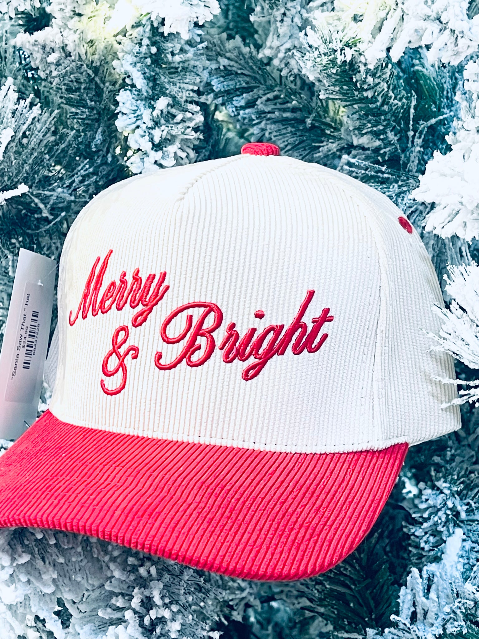 "Merry & Bright" hat