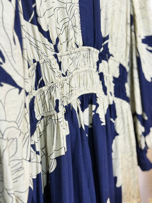 “Twilight Petals” (navy) dress