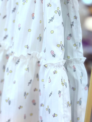 "Walk in the Tulips" girls jumper dress