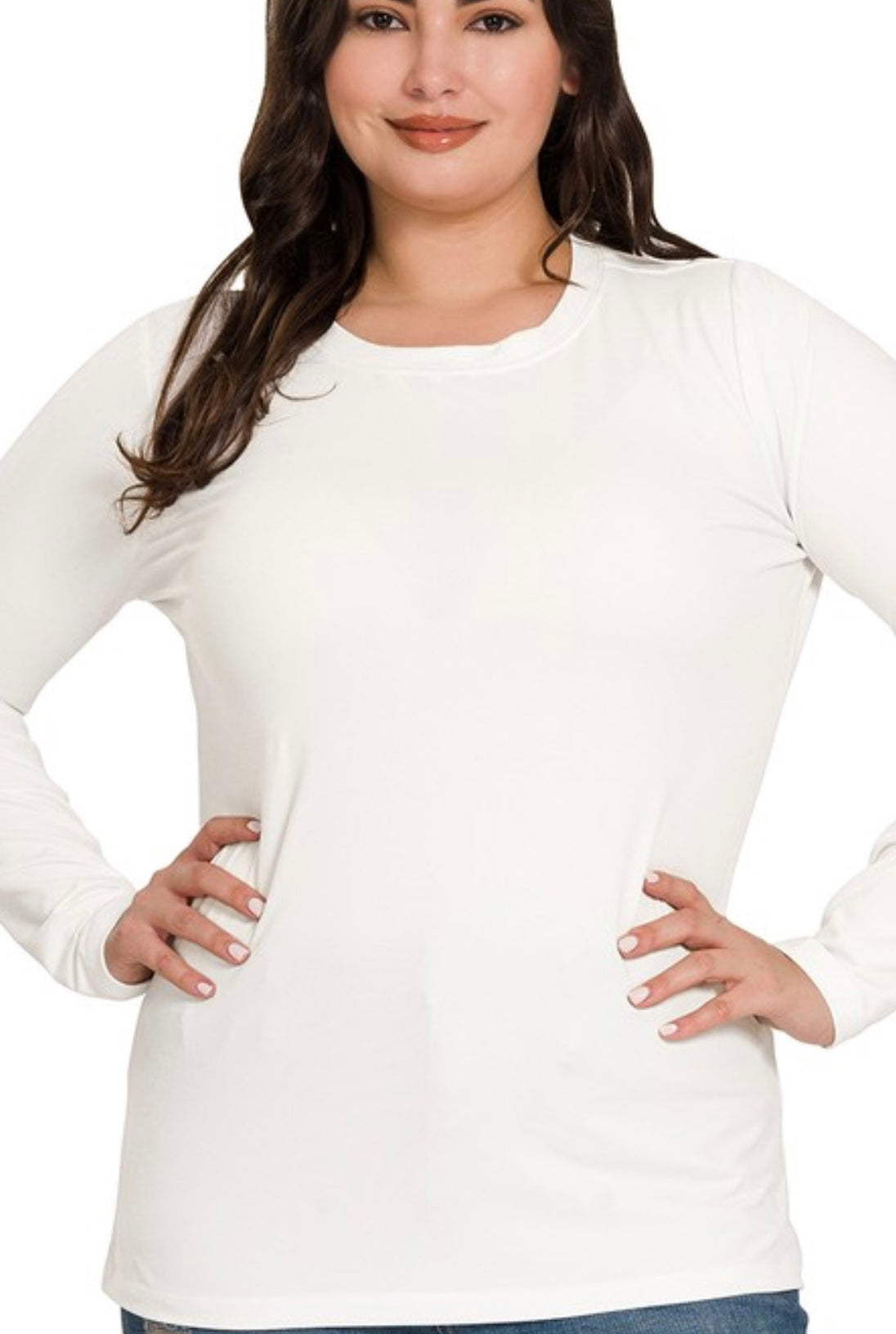 "Basically Perfect" (off white) reg & plus top