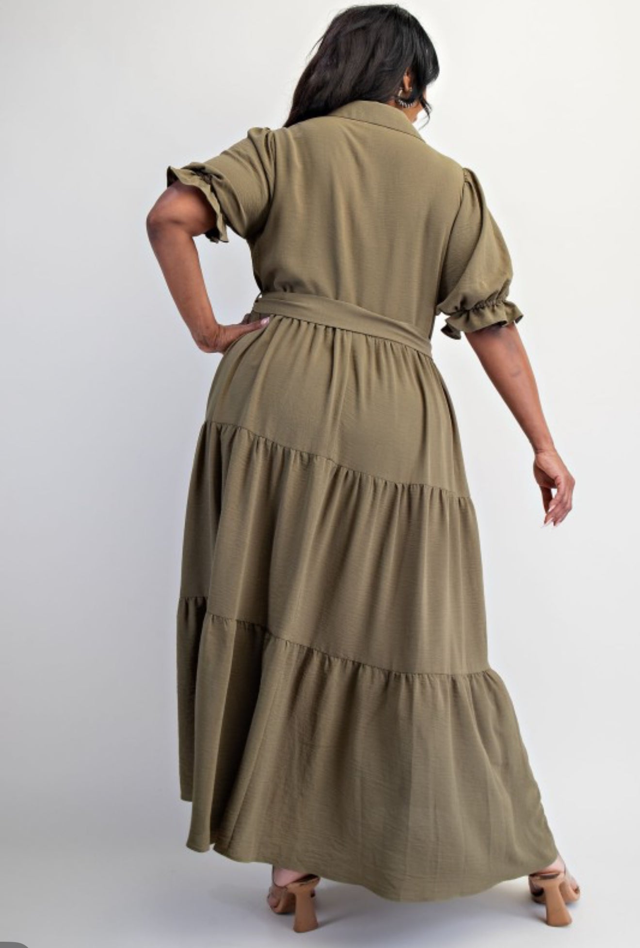 “Glow Differently” (Olive)plus dress