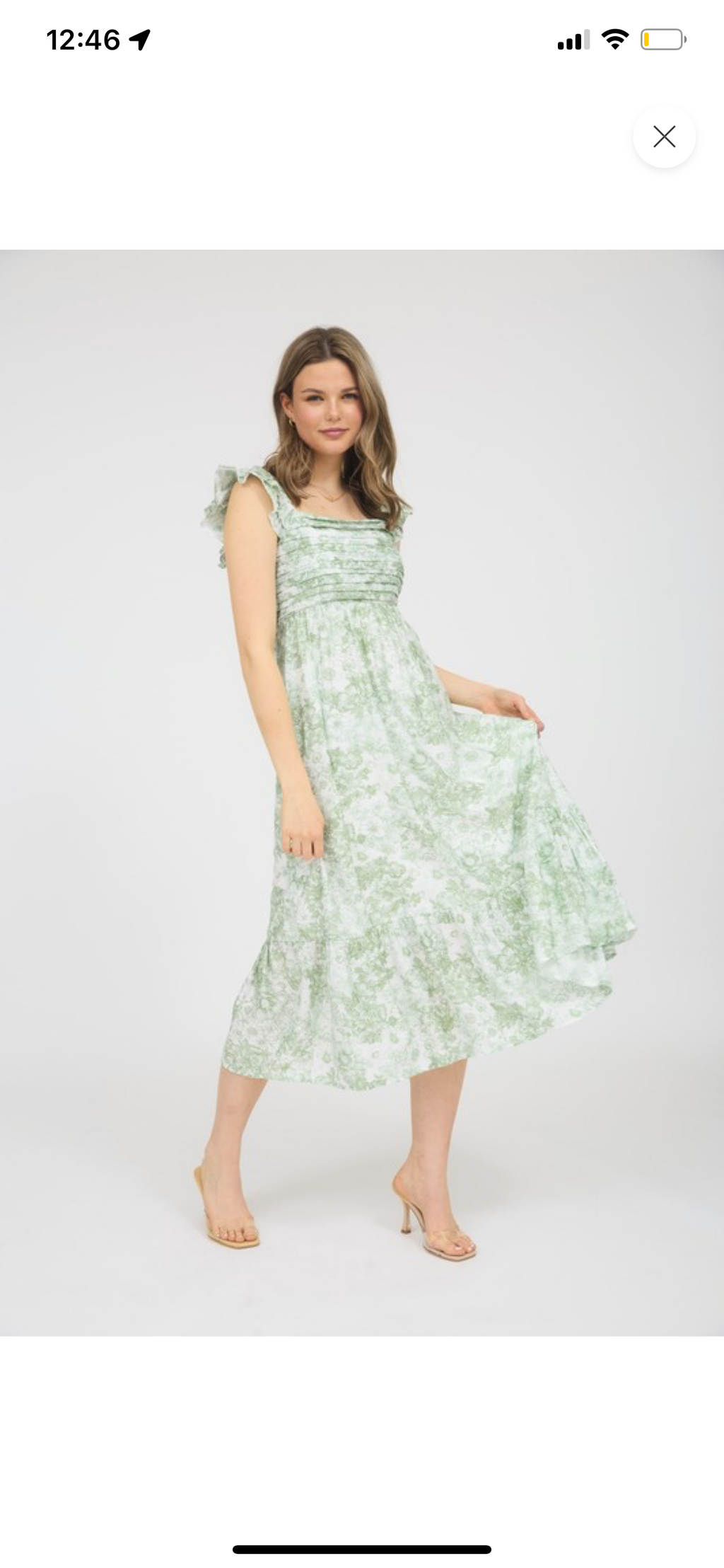 "Soft Breezes" (green) jumper dress