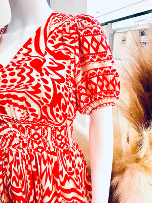 "Free To Thrive" (red) dress