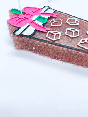 "Iced Coffee" car freshie (pink sangria scent)