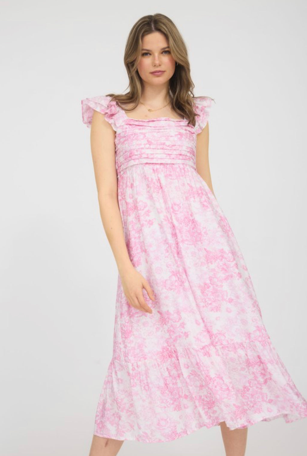 "Soft Breezes" (pink) jumper dress