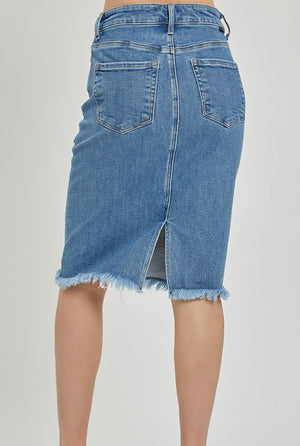 "Medium Wash Blues" Risen skirt