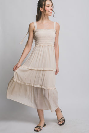 “Simple Beauty” (natural) jumper dress